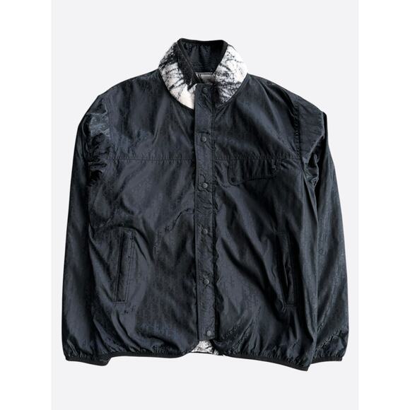 Dior Black Oblique Reversible Fleece Jacket